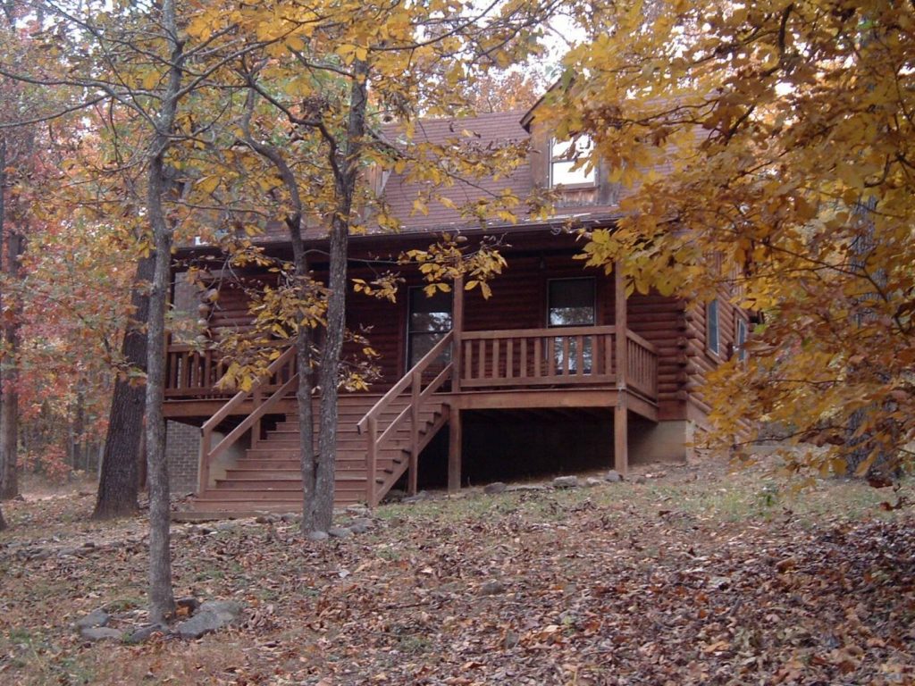 A fall ozark mountain cabin